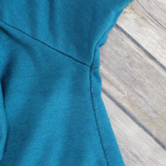 LuLaRoe Teal Short Sleeve T-Shirt Dress Women's Size Large 646 - Picture 8 of 8